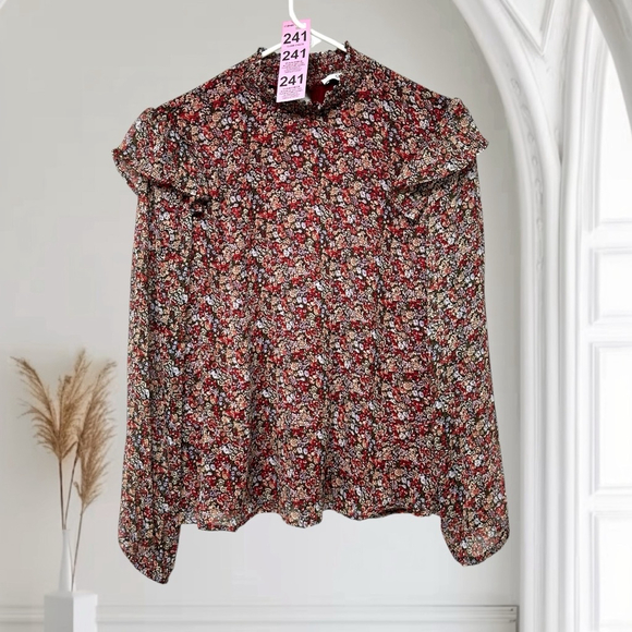 241 - ONLY Neon & Nylon Blouse Floral - Picture 5 of 14